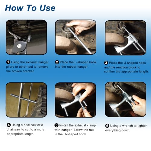 Exhaust Clamp With Hanger 2 Inch, Universal Exhaust Hangers Muffler Hanger for 2" Exhaust Pipes(4 Pcs) - size: 2 Inch-4 PACK