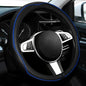 NBTEPEM Customized Auto Car Steering Wheel Cover for Toyota, Microfiber Leather Steering Wheel Covers with Anti-Slip Lining, Breathable, Safety, Soft, Sports Style (Black with Blue Line) - color: Black with Blue Line