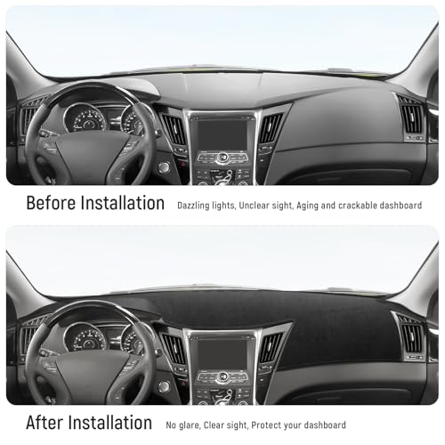 Dash Cover for Hyundai Sonata 2014 2013 2012 2011 Accessories Flannel Dashboard Cover Dash Mat Center Console Cover Sunshield Protector Pad