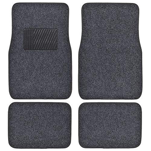Motor Trend Premium Inter-Lock Backing Carpet Car Floor Mats - Front & Rear, Thick & Durable Auto Protection, Fits Most Cars Truck SUV Coupe Sedan - color: Dark Gray
