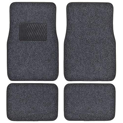 Motor Trend Premium Inter-Lock Backing Carpet Car Floor Mats - Front & Rear, Thick & Durable Auto Protection, Fits Most Cars Truck SUV Coupe Sedan - color: Dark Gray