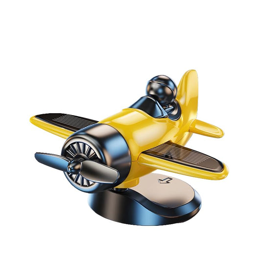 A Solar-Powered,Quiet-Rotation car Ornament relieves Fatigue, car Decorations adds Driving Fun.Suitable for All Cars.Perfect for Any Sunny spot - color: yellow