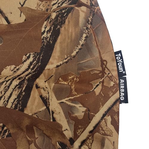 TOYOUN Camo Universal Front Car Seat Covers Waterproof Highback Bucket Seat Covers-Fit Most Cars, Trucks, SUVS, Vans 2 PCS Auto Fabric Seat Covers Camouflage Forest Pattern Car Seat Protector - color: brown