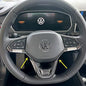 Sport Style Carbon Fiber Print Steering Wheel Cover Trim for VW Volkswagen Atlas 2021-2025 Atlas Cross Sport Taos Jetta 2022-2025 - color: C