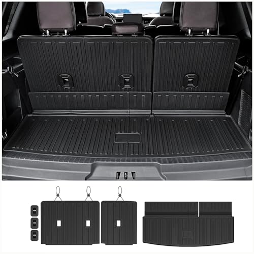 Cargo Mat Backrest Mats for 2018-2024 Ford Expedition/Lincoln Navigator 7/8 Seat(Not for Max or L Model) Accessories, All Weather Cargo Liner Seat Back Cover(Cargo Mat+3rd Row Backrest Mats)