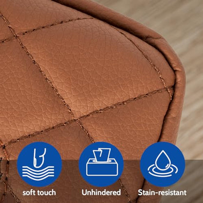 Car Tissue Holder, Standard Tissue Holder for Car Pu Leather Car Napkin Holder, Car Backseat Extra Large Tissue Organization Fit for 120-150 Tissues 9.84'' x 3.94'' x 5.51'' (Matte Brown) - color: Matte Brown