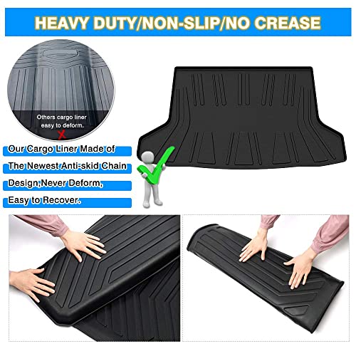 KUST Custom Fit Cargo Mat for Honda HRV 2016-2022, HR-V Accessories Cargo Liner All Weather Trunk Mat, TPE Rubber Mat Non-Slip Black - style: HR-V 2016-2022 │ Trunk Mat