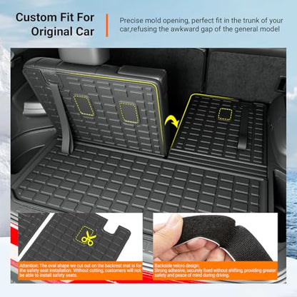 powoq 7 Seats Floor Mats Compatible with 2016-2022 Honda Pilot Cargo Mat Floor Liner Back Seat Protector TPE Replacement for 2016-2022 Honda Pilot Accessories (Trunk Mat with Backrest Mats+Floor mats) - size: Compatible with Honda Pilot 7 Seats| 2016-2022