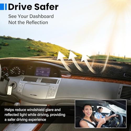 Dash Cover Mat Compatible with Toyota Avalon 20052006 2007 2008 2009 2010 Car Interior Dashboard Cover Mat Nonslip Dashmat Sunshade Glare UV Rays Protector Accessories Custom Fit - size: Compatible with Avalon 2005-2010