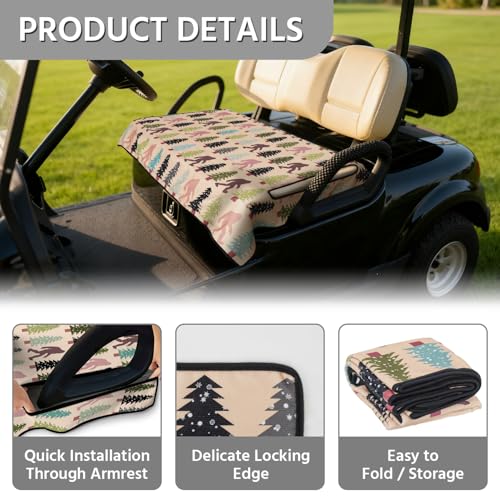 Golf Cart Seat Covers, Universal Golf Cart Seat Towel Blanket for Yamaha, EZGO, Club Car, Icon and More 2-Seat Carts, 100% Microfiber Keeps Seat Comfortable and Clean - color: bigfoot