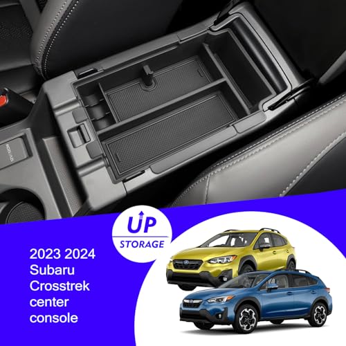 2024 2025 2026 Crosstrek Center Console Organizer Tray for 2024 2025 2026 Subaru Crosstrek Hybrid 2024 Impreza Center Armrest Storage Box for Crosstrek 2024 Accessories Storage Box Double Layer