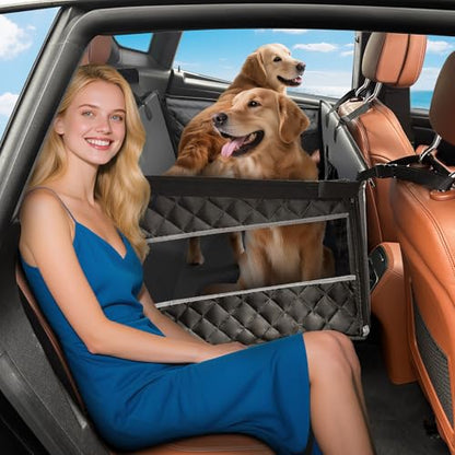 MIXJOY XL Dog Car Seat for Large Medium Dogs, Back Seat Extender for Pets, Waterproof Pet Carseat for Medium Sized Dog, Hammock for Pet, with Storage Pocket for Cars/SUV/Truck(XL) - size: XL