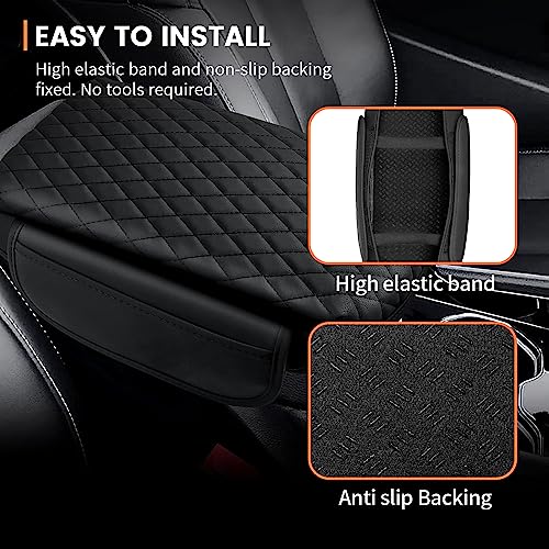 Custom for Center Console Cover Jeep Grand Cherokee L 2021-2025 2026/Jeep Grand Cherokee WL 2022-2026 Armrest Cover Accessories Leather Armrest Seat Box Cover Protector with Pockets Storage Bag - size: Jeep Grand Cherokee L 2021-2025 2026