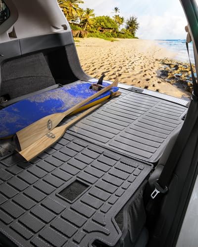 Floor Mats for Nissan Rogue 2026 2025 2024 2023 2022 2021 Accessories, All Weather Protection Heavy Duty Car Floor Liners, Full Coverage TPE Rubber Cargo Mats with Backrest Protectors (Not for Sport)