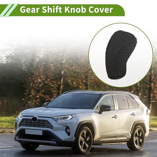 Universal Gear Shift Knob Cover Stick Shifting Handle Protector Manual Fabric 1 Pc Anti-Slip Black - color: Black