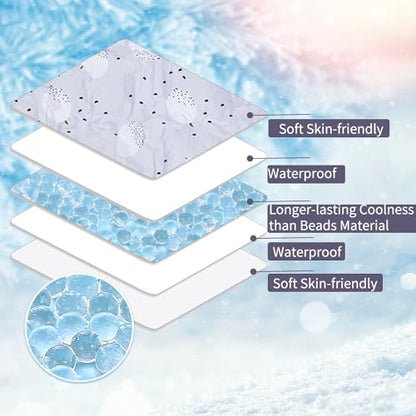 Miracle Baby Gel Car Seat Cooling Pad, Baby Stroller Ice Cooler Mat Summer Cooling Seat Liner for Babies(1 Pack) - color: Pumpkin