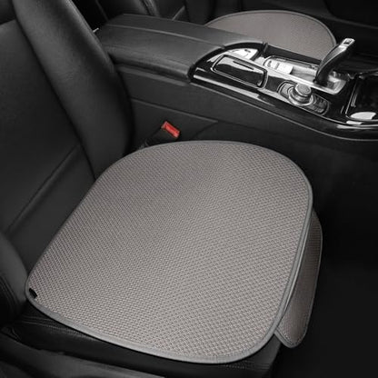 2pcs All-Season Car Seat Covers Grey - Breathable Car Seat Protectors with Anti Slip Bottom - Durable Auto Seat Cushions Universal Fit for Vehicles Cars SUV Trucks Front Seats - color: Front Seat Cushion Grey