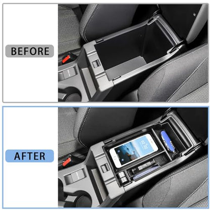 EDBETOS Center Console Organizer Compatible with 2024 2025 2026 Subaru Crosstrek and Subaru Impreza Accessories ABS Plastic Material Armrest Box Insert Tray Secondary Storage Pallet Accessories, Black