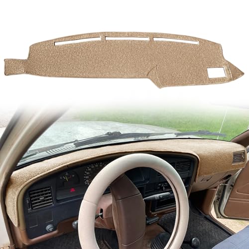 Dash Cover Mat Custom Fit for Toyota 4Runner Pickup Truck 1989-1994, Dashboard Cover Pad Carpet Protector (89-95 Beige) F96