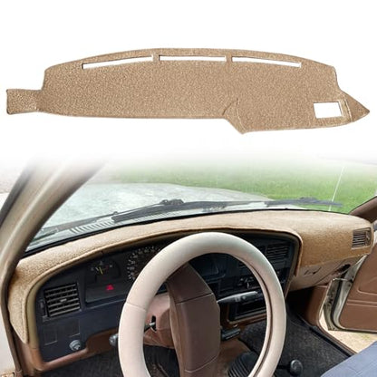 Dash Cover Mat Custom Fit for Toyota 4Runner Pickup Truck 1989-1994, Dashboard Cover Pad Carpet Protector (89-95 Beige) F96