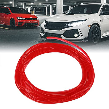 X AUTOHAUX Car Red Interior Trim Strip Line Gap Door Edge Seal Protector 5m 16.4ft - color: Red