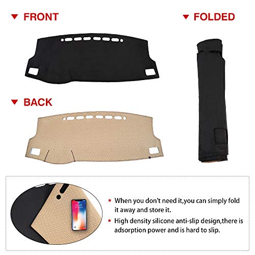 CARTIST Dashboard Cover Mat for 2014-2018 Toyota Corolla Accessories Dash Cover Flannel Dash Mat Sunshade Glare UV Rays Protector