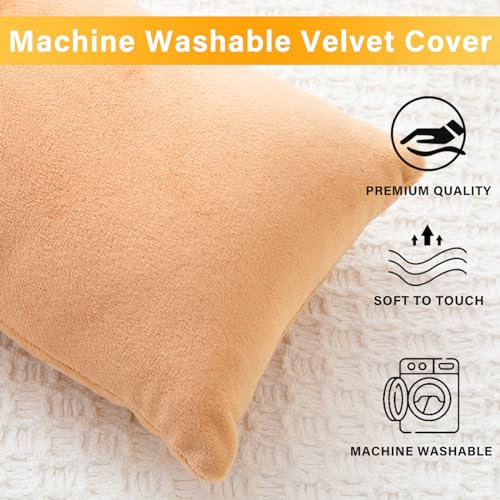 1 MIDDLE ONE 2 Pack Small Pillow, Memory Foam Mini Pillow 11 X 7 Inches for Travel, Sleeping, Nap and Neck, Knee, Lumbar Support, Tiny Cushion for Pet, Dogs (Camel) - color: Camel, size: 11x7 inch