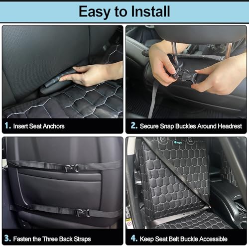 Front Seat Covers for Cars,Waterproof Car Seat Protector with Side Flaps 600D Fabric Front Seat Dog Cover for Trucks Vans SUVs Sedans, Non Slip Scratch Proof Seat Covers for Dogs in Car