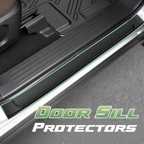Cartist Floor Mats for Toyota Tacoma Hybrid 2024 2025 2026, All Weather 5FT Trunk Bed Mat, Tailgate Mat & Door Sill Guards for Tacoma Accessories, Heavy Duty TPE Car Mats, Car Accessories - size: 1)Toyota Tacoma Hybrid 24+ Full Set