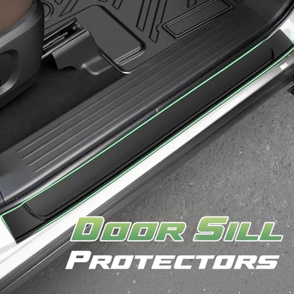 Cartist Floor Mats for Toyota Tacoma Hybrid 2024 2025 2026, All Weather 5FT Trunk Bed Mat, Tailgate Mat & Door Sill Guards for Tacoma Accessories, Heavy Duty TPE Car Mats, Car Accessories - size: 1)Toyota Tacoma Hybrid 24+ Full Set