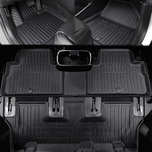 Floor Mats for Kia Telluride 2020-2025, All Weather Floor Mats Trunk Cargo Liner with Backrest Protectors Accessories, Full Coverage Set (Fit 7/8 Seats) - size: For Kia Telluride | 2020-2025