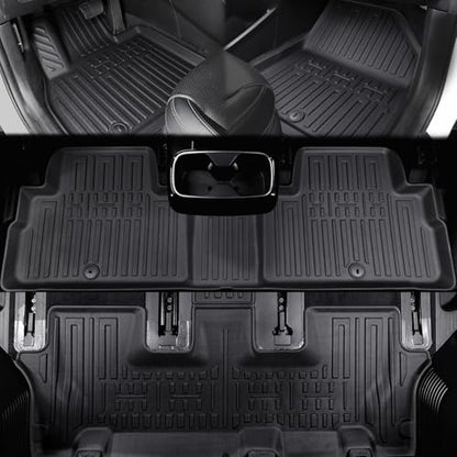 Floor Mats for Kia Telluride 2020-2025, All Weather Floor Mats Trunk Cargo Liner with Backrest Protectors Accessories, Full Coverage Set (Fit 7/8 Seats) - size: For Kia Telluride | 2020-2025