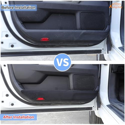 Car Door Anti Kick Pads Compatible with Toyota Tundra CrewMax 2022-2026, 4PCS Inner Front Rear Doors Panel Kick Guards Protector Cover Velour Mat from Scratches,Footprints,Dirty Collision Accessories