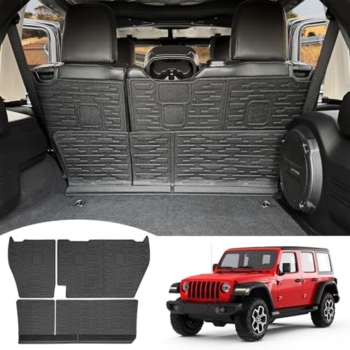 Seat Back Cover Compatible with 2018-2025 Jeep Wrangler JL Unlimited 4 Door 4X4, Cargo Mat All-Weather Protection Cargo Liner Rear Trunk Liner for 2024 Jeep Wrangler JL/JLU Accessories - color: Seat Back Cover, size: For 18-25 JLU 4X4