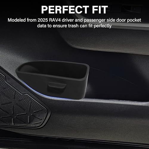 for Toyota Rav4 Accessories 2025 2024-2019 Door Side Trash Can Garbage Bin Storage Box Tray (2 Pcs)