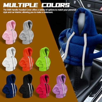 Gear Shift Hoodie, Gear Shift Cover, Funny Car Gear Shift Cover, Automotive Interior Cute Gadgets, Automotive Interior Accessories and Decoration (Blue)