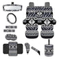 Wanyint Car Seat Covers Set 14 Pack, with Steering Wheel Safe Belt Pads Handbrake Set Coasters Garbage Container Rear View Mirror Center Console Cover Auto Accessories, Aztec Navajo Zebra Print - color: Aztec Navajo Zebra Print