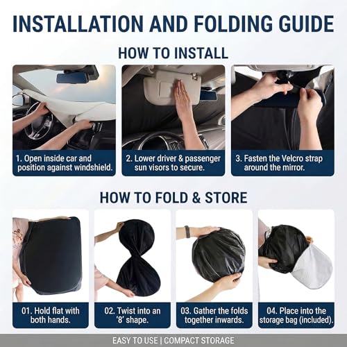 for BMW 5 Series Sun Shade Windshield Cover - Custom Fit 5 Series Accessories 2011-2025 2026 Sunshade Foldable UV Protection & Heat Shield Sun Visor Accessories - size: For BMW 5 Series 2011-2026