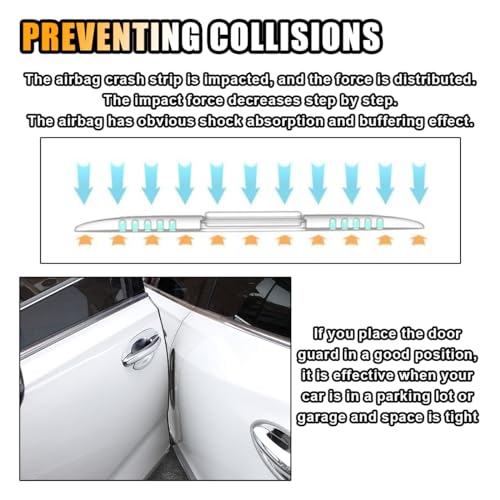4PCS Car Door Edge Guards Car Side Door Protector, Rearview Anti-Collision Bumper Trim Guard Sticker, Auto Body Self Adhesive Anti-Scratch Strips for SUV Pickup Truck (Black)