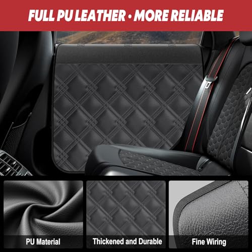 Dog Car Door Protector – 20% Larger Design for Sedans, Family Cars and Small SUVS, 2 Packs Thickened PU Material Waterproof Door Panel Covers, Protects Doors from Dog Scratching - size: Premium PU [Fit for Sedan/Family Car/Small SUV]