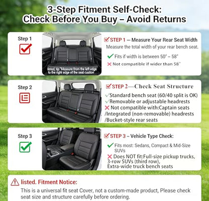 Grand Car Seat Covers Full Set,Universal Precision Fit 3D Contoured Automotive Nappa Leather Seat Covers for SUV Truck Sedan,Anti-Slip Seat Cover with Lumbar Support Style2 Black Red Line - color: Black Red Semi Coverage