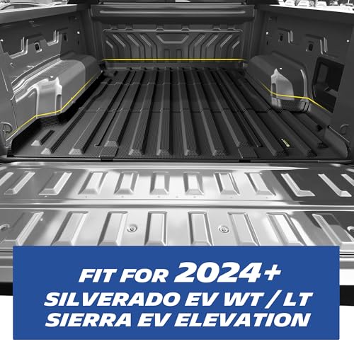 MICHELIN Truck Bed Mat for 2024-2026 Chevy Silverado EV WT/LT & GMC Sierra EV Elevation (Not Fit RST/Trail Boss/AT4/Denail), All-Weather Truck Bed Liner, Custom Fit, Durable TPE Bedliner, Non-Slip - size: 2) Silverado EV WT / LT | 24-26 | 5.9 FT