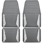 CAR PASS Bling Diamond Car Mats Gray Rubber Floor Mats Full Set Anti-Slip 3D Rhombus Waterproof Trim to Fit Liner Universal Glitter Crystal Sparkly Shining Rhinestone Girl Women SUV Sedan Van All Gray - color: Gray Rubber