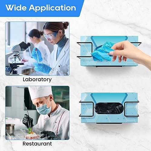 THYGIFTREE Glove Box Holder Wall Mount Dispenser, 2 Pack with 1 Small + 1 Large Rack, Small Fits 100 Count Boxes, Large Fits 100 & 200 Count Boxes, Fits Most Nitrile Latex & Vinyl Glove Boxes, Black - color: Black - 2pack (Fits Standard Box)