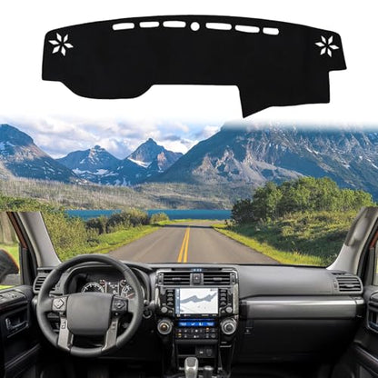 Dashboard Cover Suitable for Toyota 4Runner 2010-2024 Car Dashboard Cover Sun Visor Mat Non-Slip Polyester Dashboard Accessories (Black) - size: 2010-2024 For Toyota 4Runner