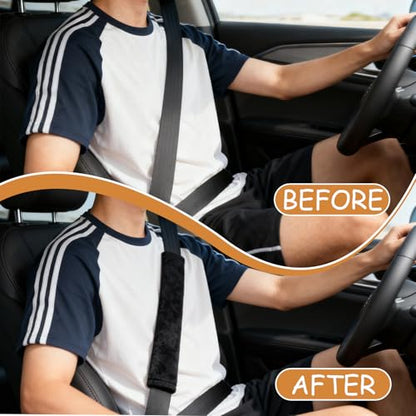 4PCS Seat Belt Cover Pad, Soft Seat Belt Shoulder Pad, Black Belt Pads, Car Seat Belt Pads Cover/Seatbelt Shoulder Pad for All Cars and Backpack