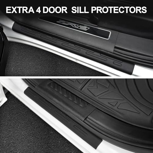 Floor Mats for 2019-2026 Chevy Silverado/GMC Sierra 1500 & 2020-2026 Silverado/Sierra 2500HD/3500HD, Crew Cab Bucket Seat Only (Without Rear Underseat Storage Box), TPE All Weather Durable Mats