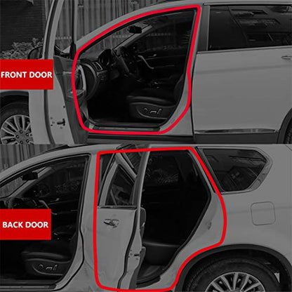 19.7FT Universal Car Weather Stripping, Self-Adhesive Door Rubber Seal Strip, Auto Engine & Window Noise Insulation (47/100" x 2/5") - size: 16.5 Feet Long
