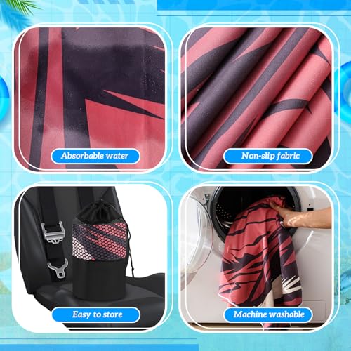 Hahafelt Car Seat Towel Covers with Storage Bag, 63 x 32 Inch Universal Non Slip Waterproof Sweat Protector for Car Truck, Gym Swimming Running, Machine Washable(2 Pack,Death Valley National Park) - style: Death Valley National Park