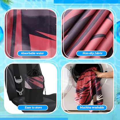 Hahafelt Car Seat Towel Covers with Storage Bag, 63 x 32 Inch Universal Non Slip Waterproof Sweat Protector for Car Truck, Gym Swimming Running, Machine Washable(2 Pack,Death Valley National Park) - style: Death Valley National Park